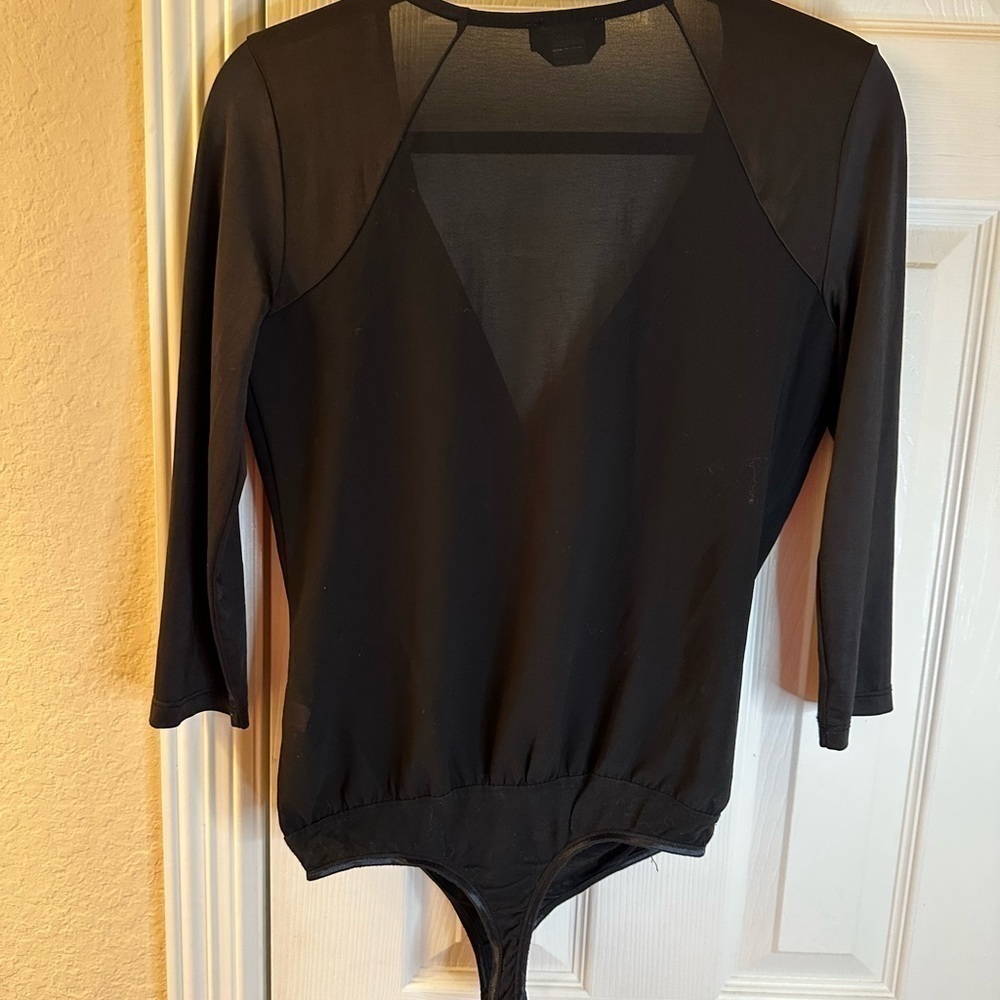 🩷5/$10 Bebe black one piece bodysuit S/P - Picture 8 of 9